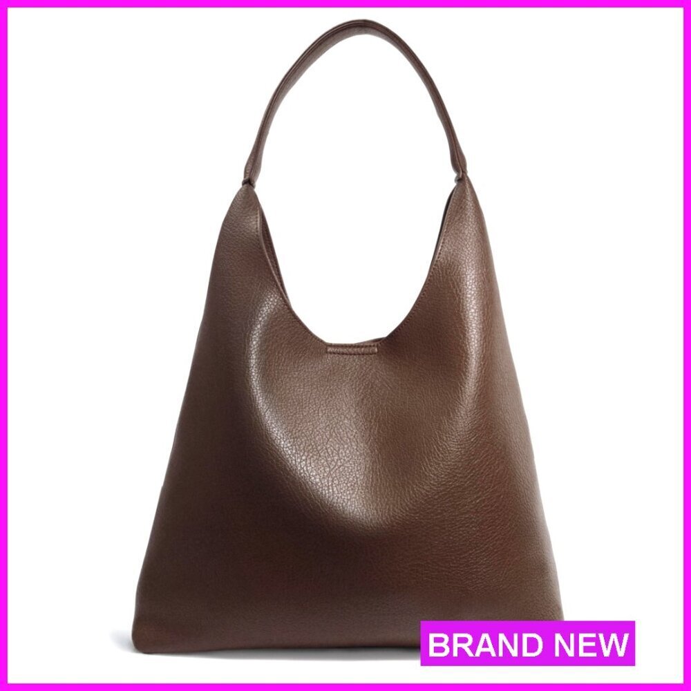 Large Slouchy Hobo Tote Vegan Leather Shoulder Bag Laptop Friendly
